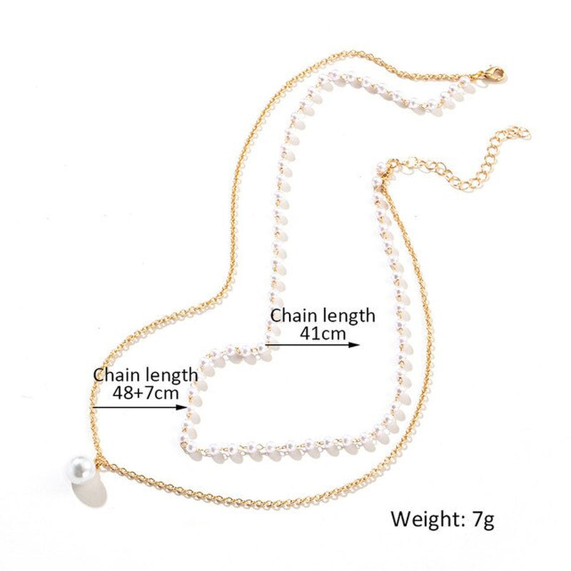 Trendy Women'S Neck Chain Kpop Irregular Imitation Pearls Necklace Gold Color Lock Butterfly Coin Pendant Choker Jewelry Collar